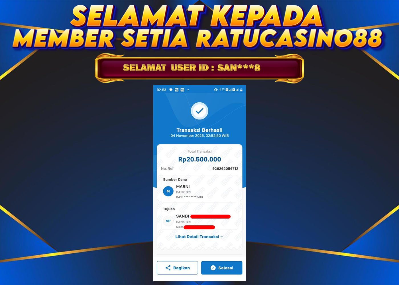 WITHDRAWAL MEMBER 111